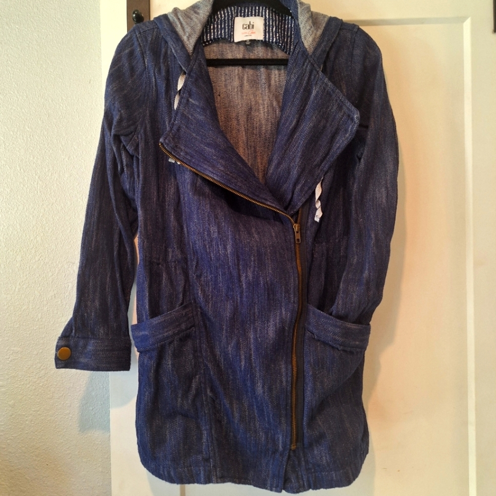 Cabi Denim Jacket with Drawstring Waist